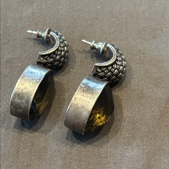 Lori Bonn Sterling and stone earrings. - Picture 3 of 4